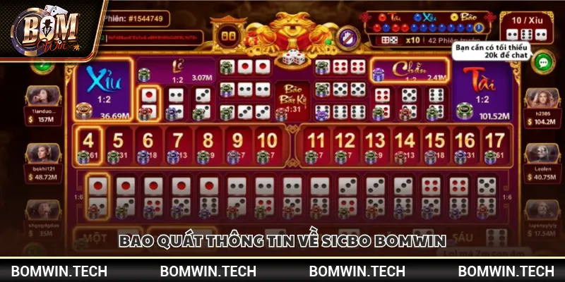 Sicbo Bomwin – Sảnh chơi chuẩn casino quốc tế 2 Bao quát thông tin về Sicbo Bomwin